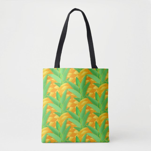 Bolsa Tote Abacaxi Bonito, Fruta solar tropical (Frente)