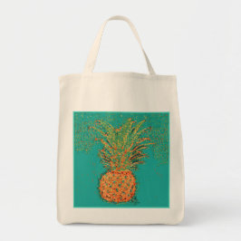 Bolsa Tote Abacaxi de Festa-Abacaxi abstrato em Brilho