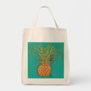 Bolsa Tote Abacaxi de Festa-Abacaxi abstrato em Brilho