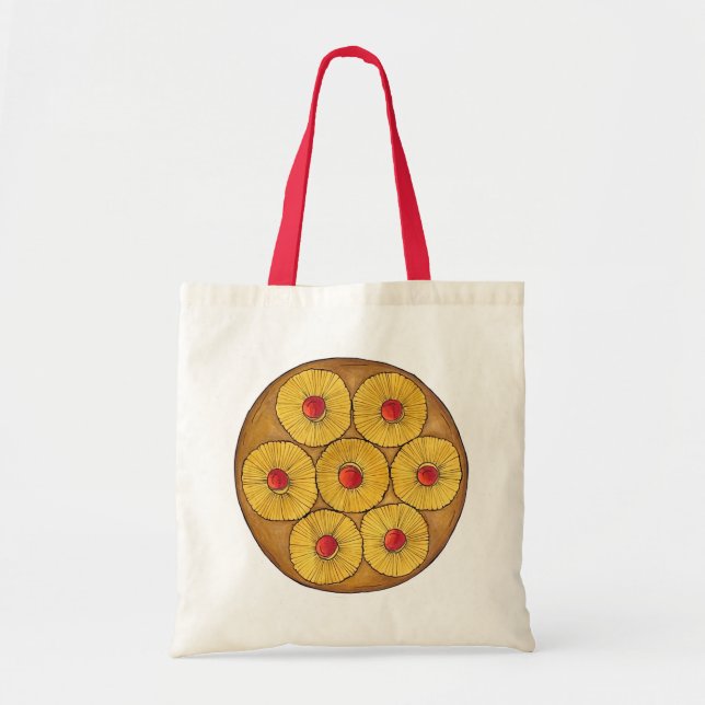 Bolsa Tote Abacaxi em Cherries de bolacha que fazem deserto (Frente)