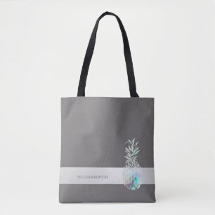 Bolsa Tote Abacaxi Fofo da Moda,Listra -Personalizado 