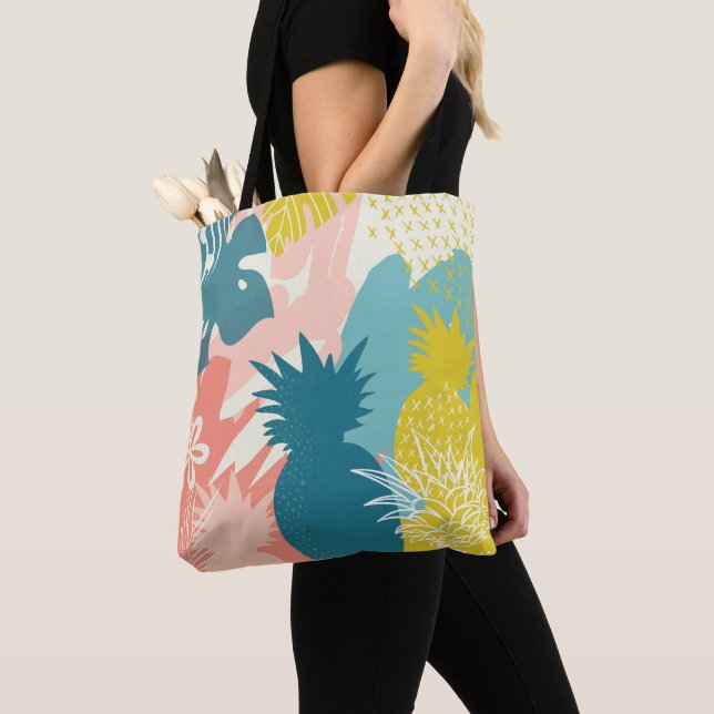 Bolsa Tote Abacaxi tropical (Close Up)