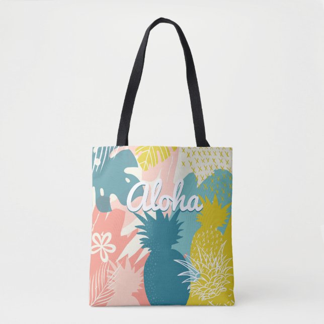 Bolsa Tote Abacaxi tropical Aloha (Frente)