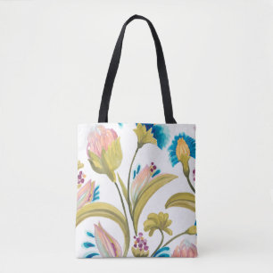 Bolsa Tote Abbey Floral Azulejos - Flores de Mola