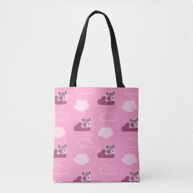 Bolsa Tote Abby Doodley Cloud Pattern (Frente)