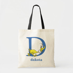 Bolsa Tote ABC do Dr. Seuss: Letra D - Azul   Adicione seu No
