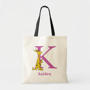 Bolsa Tote ABC do Dr. Seuss: Letra K - Roxo Adicione seu no