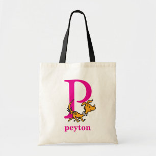 Bolsa Tote ABC do Dr. Seuss: Letra P - Rosa   Adicione seu No