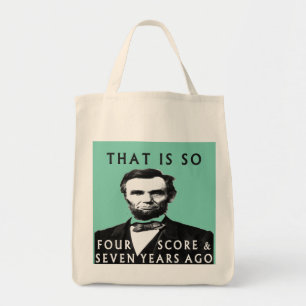 Bolsa Tote Abe Lincoln que é tão quatro contagens & sete an