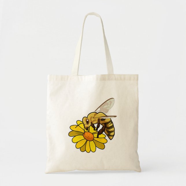 Bolsa Tote Abeja com flor (Frente)