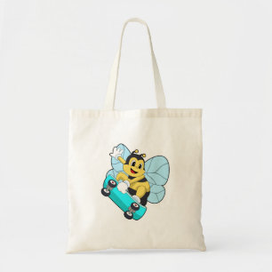 Bolsa Tote Abelha como Patinadora com skate