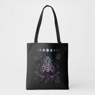 Bolsa Tote Abelha Gótica Crescente Wicca Gótica do Gótico 