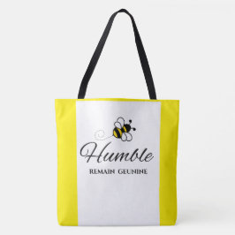 Bolsa Tote ABELHA HUMilde DE OMBRO BRANCO LISTRADO DE AMARELO