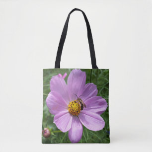 Bolsa Tote abelha na flor