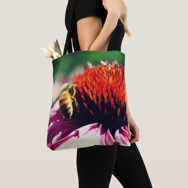 Bolsa Tote Abelhas De Mel No ConEFlower Fechem (Close Up)