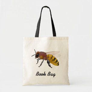 Bolsa Tote Abelhas de vespas de cartoon castanho e amarelas