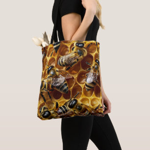 Bolsa Tote Abelhas Honeycomb