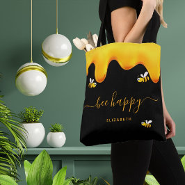 Bolsa Tote Abelhas negras, abelhões felizes, doce monograma d