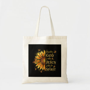 Bolsa Tote Abençoado Por Deus - Amado Por Jesus, Girassol