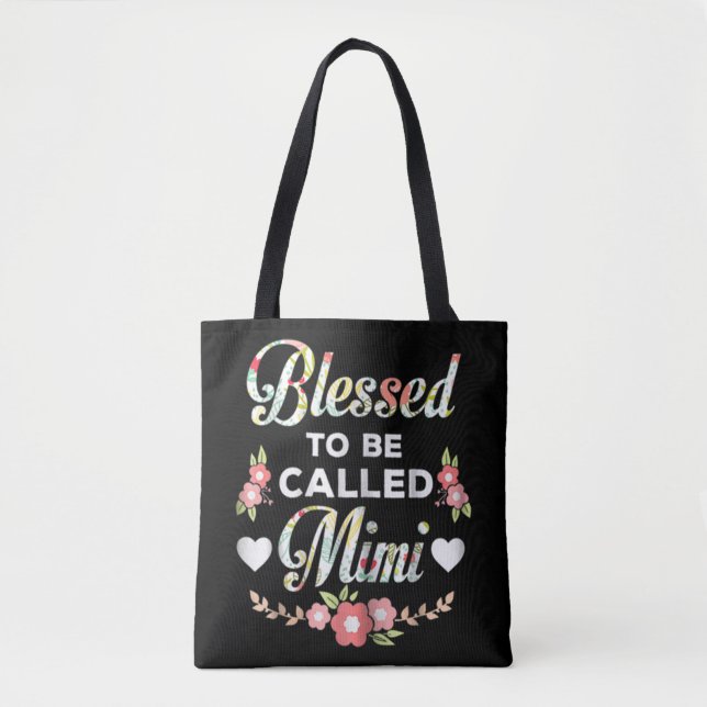 Bolsa Tote Abençoado Por Ser Chamado Mimi (Frente)
