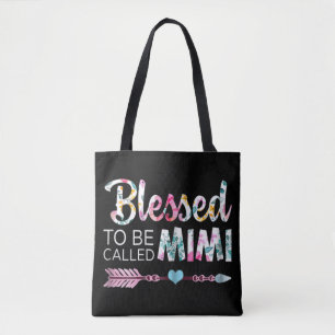 Bolsa Tote Abençoado seja chamado de Mimi Colorful para a vov