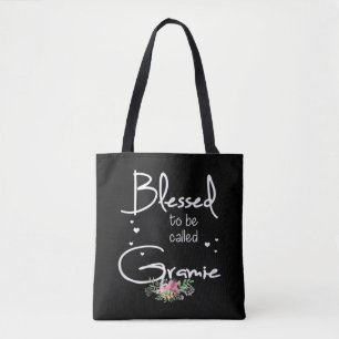 Bolsa Tote Abençoado seja chamado Grammie Cute Daisy Flower