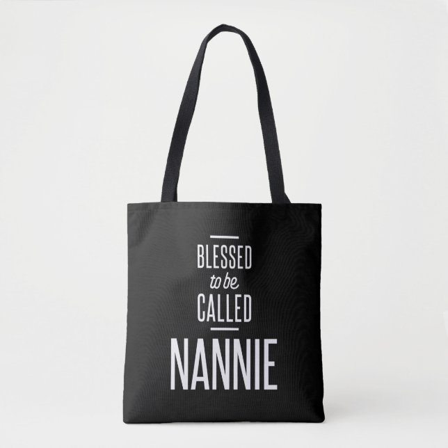 Bolsa Tote Abençoado Seja Chamado Nannie (Frente)