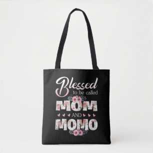 Bolsa Tote Abençoado Ser Chamado Mãe E Momo Coloridos