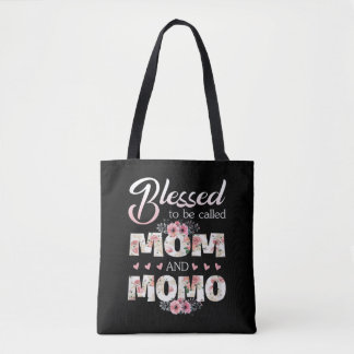 Bolsa Tote Abençoado Ser Chamado Mãe E Momo Coloridos
