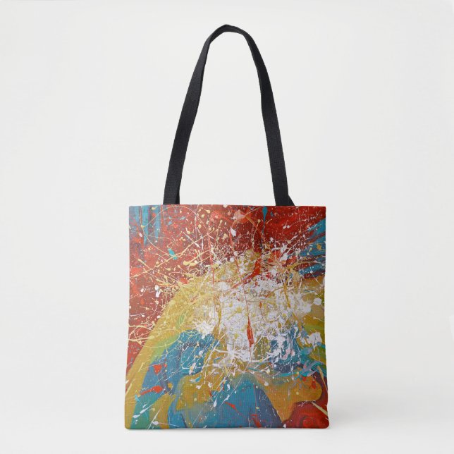 Bolsa Tote abertura de tinta abstrato (Frente)