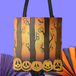 Bolsa Tote Abóbora Cute Jack O Lantern de Halloween