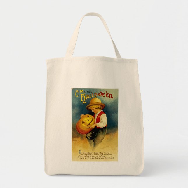 Bolsa Tote Abóbora de Halloween (Frente)
