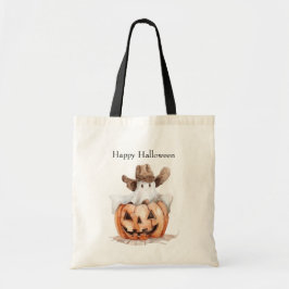 Bolsa Tote Abóbora Fantasma do Cowboy Marrom do Oeste no Hall