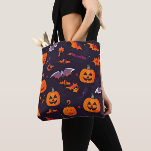 Bolsa Tote Abóboras E Morcegos Bonitos