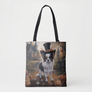 Bolsa Tote Abóboras Papillon Halloween Assustadoras
