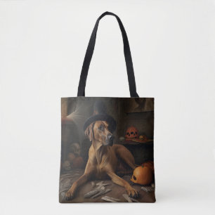 Bolsa Tote Abóboras Ridgeback da Rodésia Halloween Assustador