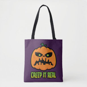 Bolsa Tote Abobrinha de Halloween Mal-Humorada e Assustadora