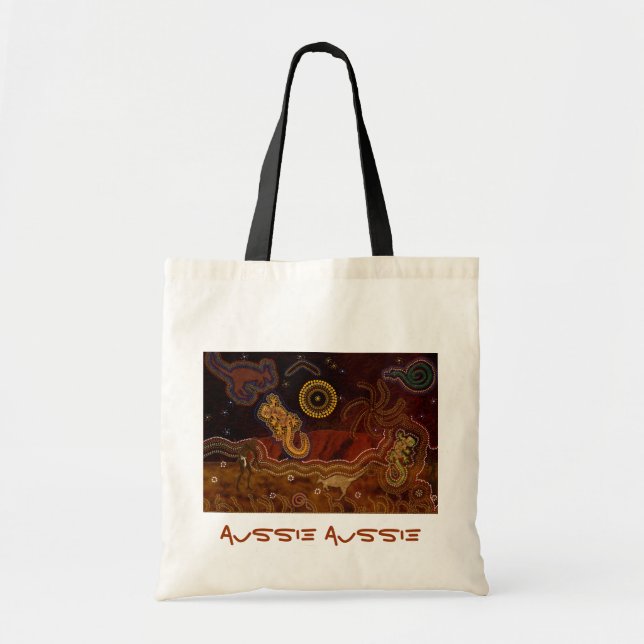 Bolsa Tote Aboriginal australiano Aussie Desert Art Bag (Frente)