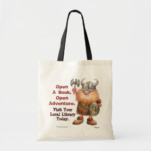 Bolsa Tote Abra um livro. Abra a aventura