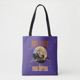 Bolsa Tote Abraçar um gato, sentir melhor esqueleto abraçando
