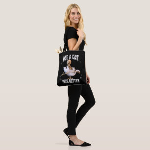Bolsa Tote Abraçar um Gato, Sentir-se Melhor Esqueleto Abraça