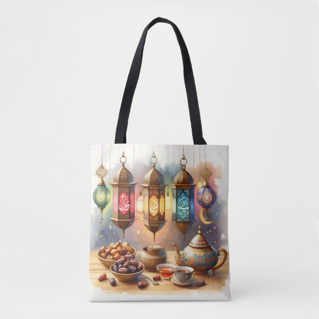 Bolsa Tote Abrace o espírito do Ramadã (Frente)
