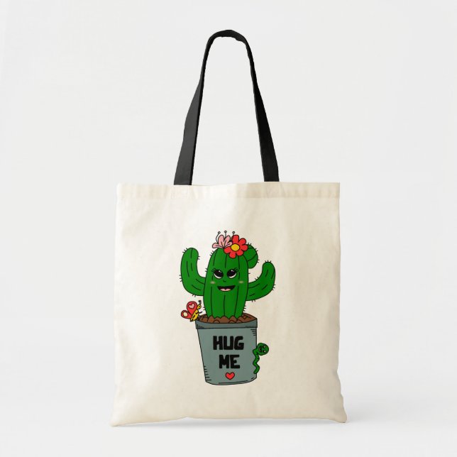 Bolsa Tote Abraço de Cacto (Frente)