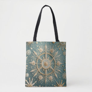 Bolsa Tote Abraço do Ouro de inverno: Serenata com floco de n