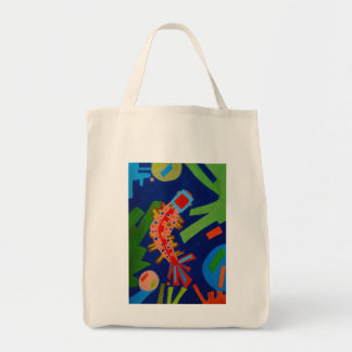 Bolsa Tote abstração, peixe, carpa, cubismo,