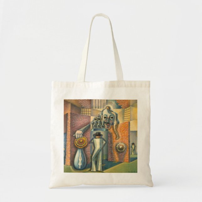 Bolsa Tote Abstração Surreal Benjamin Berlin Figurativa (Frente)