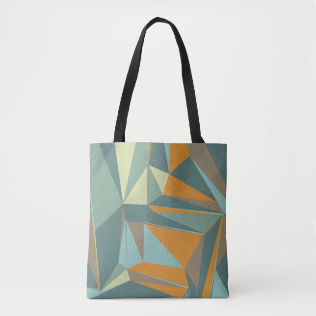 Bolsa Tote Abstract background with colorful trianglesabstrac (Frente)