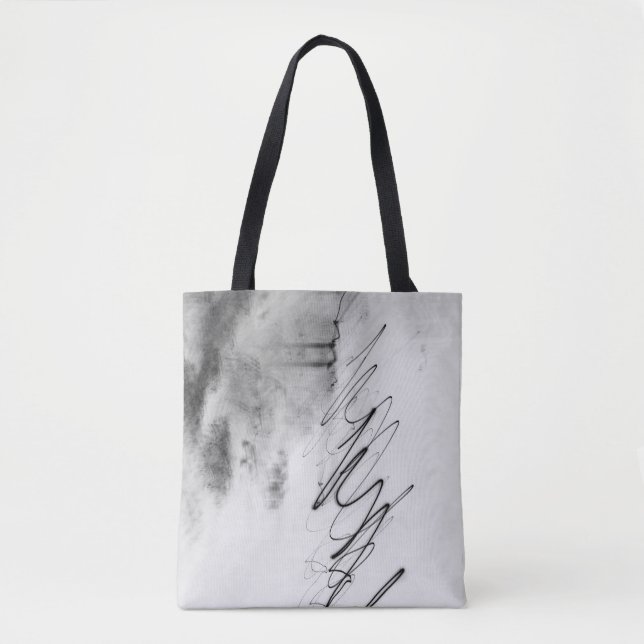 Bolsa Tote Abstract Black and White Light Trails Long Exposur (Frente)