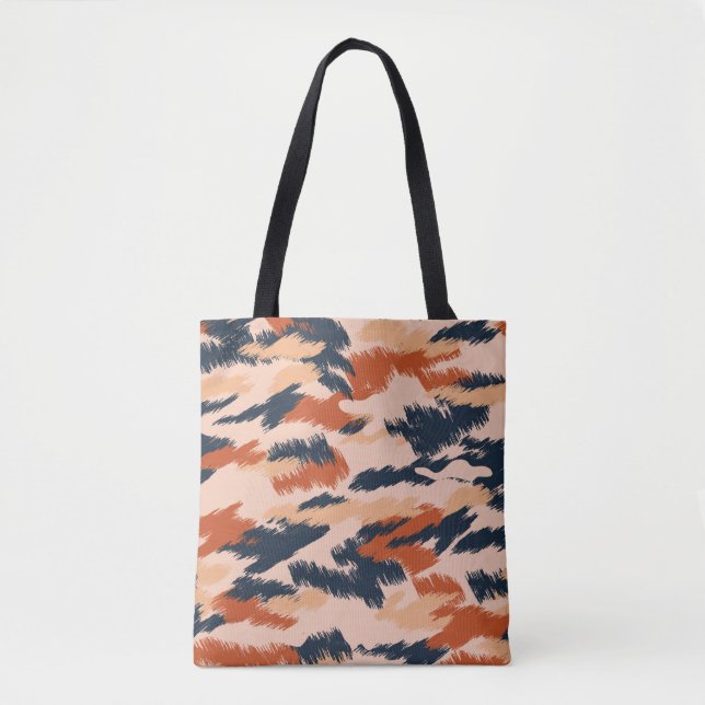 Bolsa Tote Abstract camouflage pattern. Seamless vintage wall (Frente)