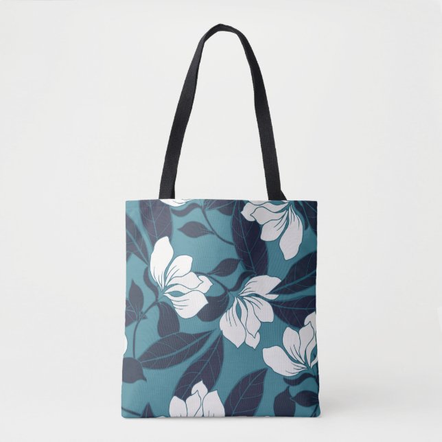 Bolsa Tote Abstract elegance pattern with floral background.  (Frente)